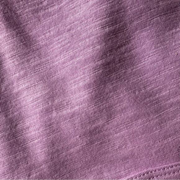 💥TALBOTS Textured Cotton Modal Button Shoulder Tee Small heathered purple - Picture 9 of 9